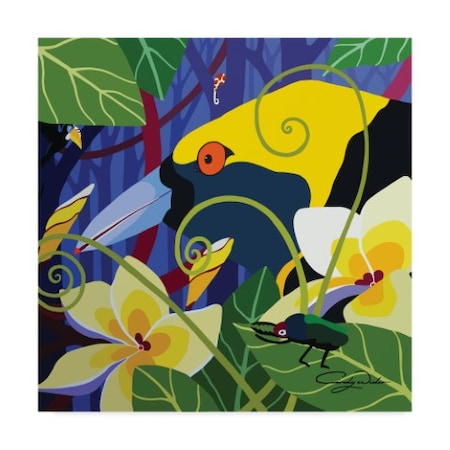 Cindy Wider 'Yellow Bird Of Paradise' Canvas Art,18x18